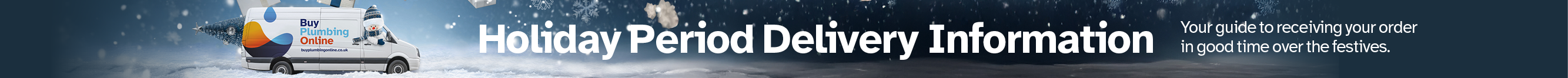 Buy Plumbing Online Holiday Delivery Info