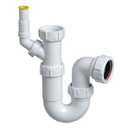 Marley Multikwik 40mm Single Nozzle Adjustable Utility P Trap White