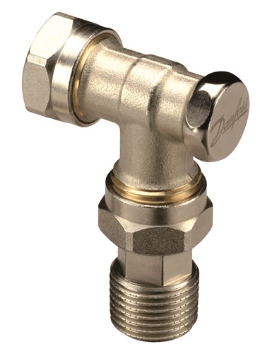 Danfoss RLV-D 15mm Angled Lockshield Valve