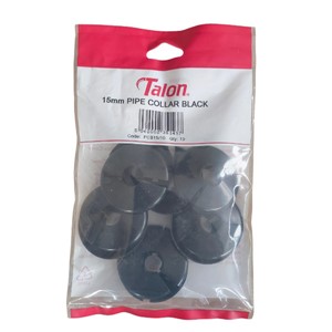 Talon 15mm Pipe Collar - Black - Pack of 10