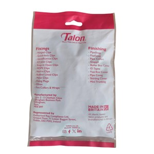 Talon 15mm Pipe Collar - Black - Pack of 10