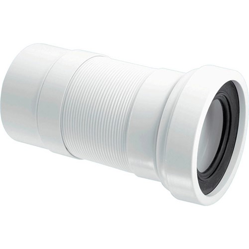 McAlpine 110mm Short Straight Flexible WC Connector - WC-F18R