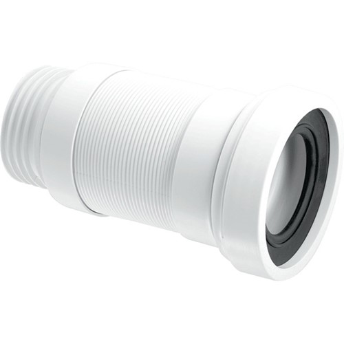McAlpine 90mm Medium Straight Flexible WC Connector - WC-F23S