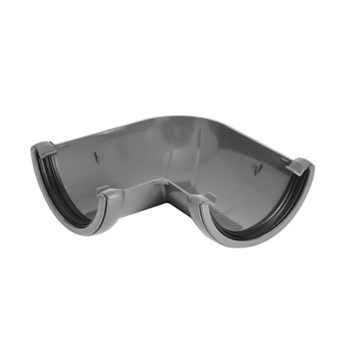 Floplast Half Round 112mm 135 Degree Angle - Grey - RA2G