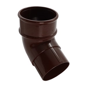 Floplast 68mm Round Downpipe 112.5 Degree Offset Bend - Brown