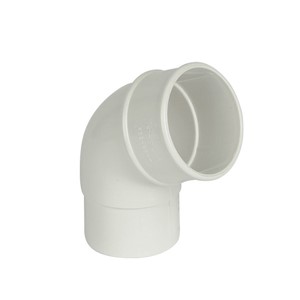 Floplast 68mm Round Downpipe 112.5 Degree Offset Bend - White