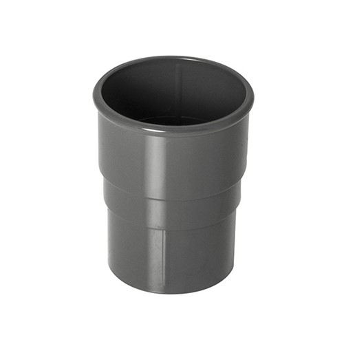 Floplast 68mm Round Downpipe Pipe Socket - Anthracite - RS1