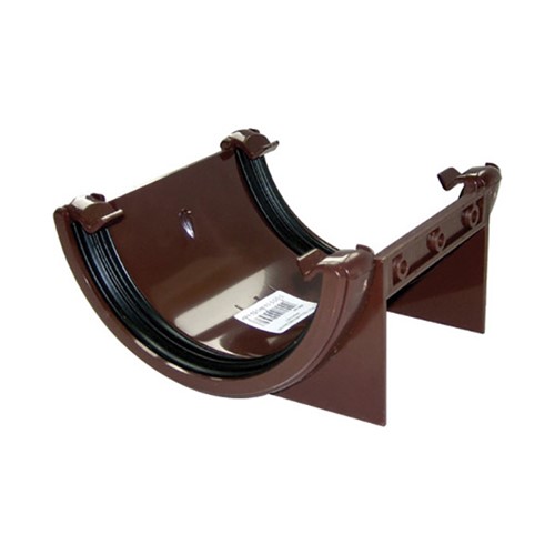 Floplast Half Round 112mm Union Bracket - Brown