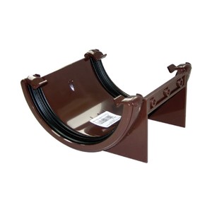 Floplast Half Round 112mm Union Bracket - Brown