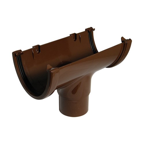 Floplast Hi-Cap 115mm 68mm Running Outlet - Brown