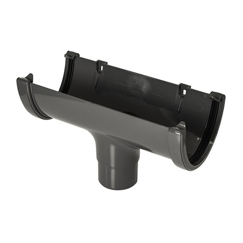Floplast Hi-Cap 115mm Rainwater 68mm Running Outlet - Anthracite