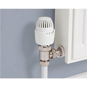 Drayton RT212 Thermostatic Radiator Valve with 15mm Angled Valve and Lockshield - 0809260