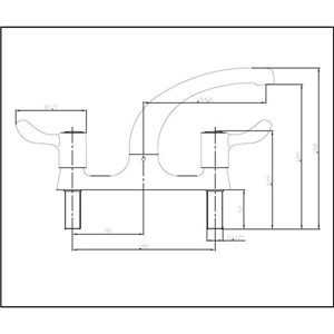 Alliance Skara 1/4 Turn Lever Deck Sink Mixer Chrome - 10135
