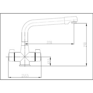 Alliance Tweed Cruciform Kitchen Sink Mixer Chrome - 13731