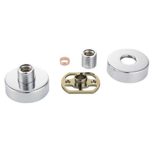 Alliance Round Fast Fix Shower Brackets Chrome - 13999T