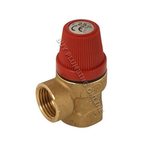 Altecnic 311 1/2" F x 1/2" F BSP 2.5 Bar Safety Relief Valve - 311425