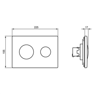 Ideal Standard Concela 3 Dual Flushplate Chrome - S1082AA