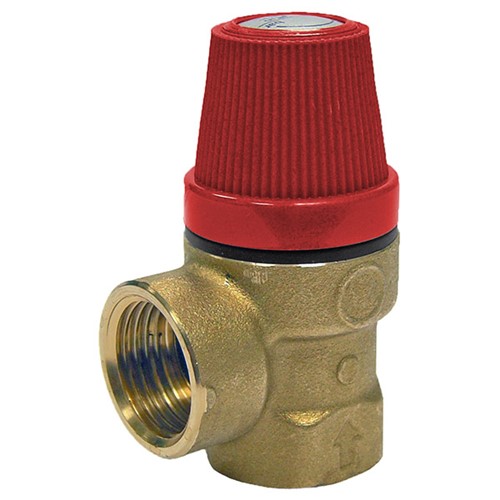Altecnic Caleffi 312 Series 1/2" F x F 3 Bar Safety Pressure Relief Valve - 311430