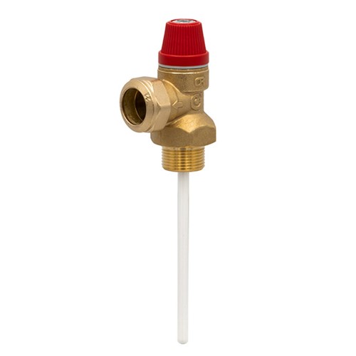 Altecnic 3/4" 90 degree 7 Bar Pressure & Temperature Relief Valve - 309570CST