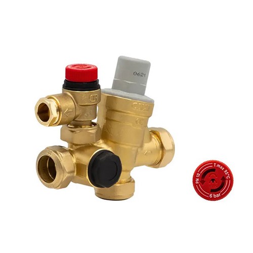 Caleffi 22mm 1 Piece Loose Nut Type 3.5 & 6 Bar Multibloc - 533003CST