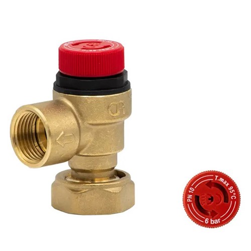 Caleffi Loose Nut 6 Bar Pressure Relief Valve - A311501CST
