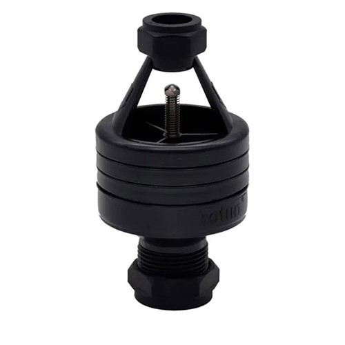 Hotun 100C 15mm x 22mm Dry Trap Tundish Black - HB100C