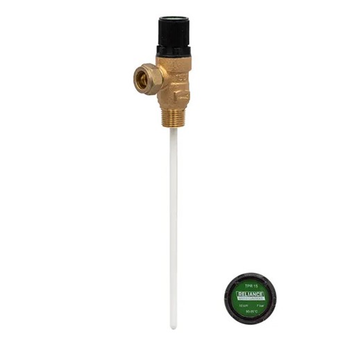 RWC TPR15 7 Bar 195mm Probe Pressure & Temperature Relief Valve - PTEM550951