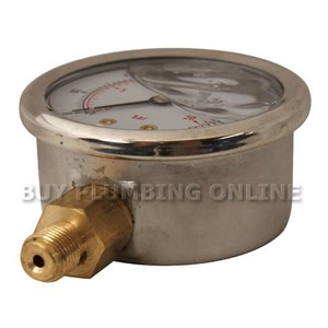 Oil Burner Pressure Test Gauge 20 Bar Glycerine Filled with 1/8" BSP - B122A152J