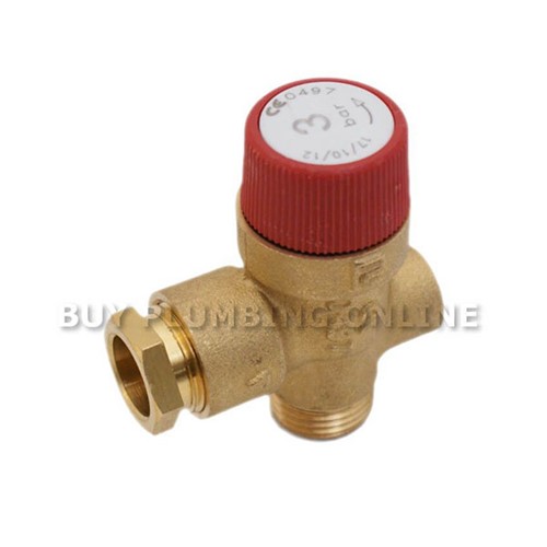 Warmflow 2132 1/2" x 15mm Pressure Relief Valve - 0059202230
