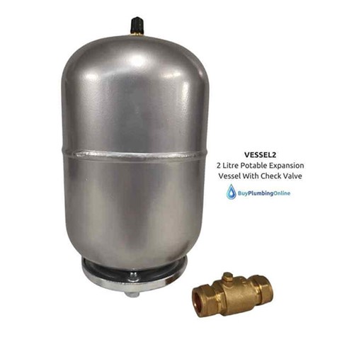 2 Litre Potable Expansion Vessel with Check Valve - 0093800002S