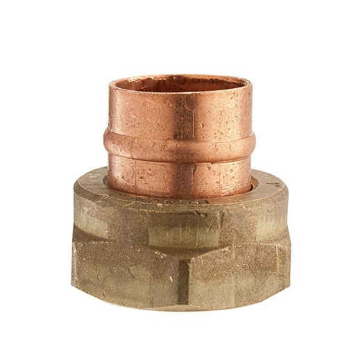 Express Solder Ring Copper Straight Cylinder Union 22mm x 1"