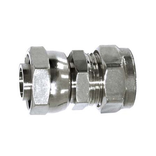 Express Compression Chrome Straight Swivel Connector 22mm x 3/4"