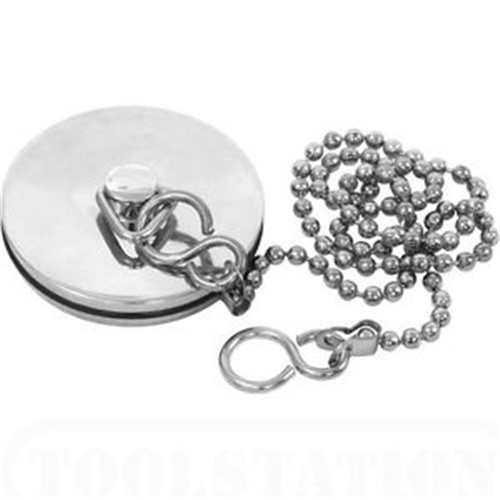 Express Bath Chrome Plug and Beaded Chain