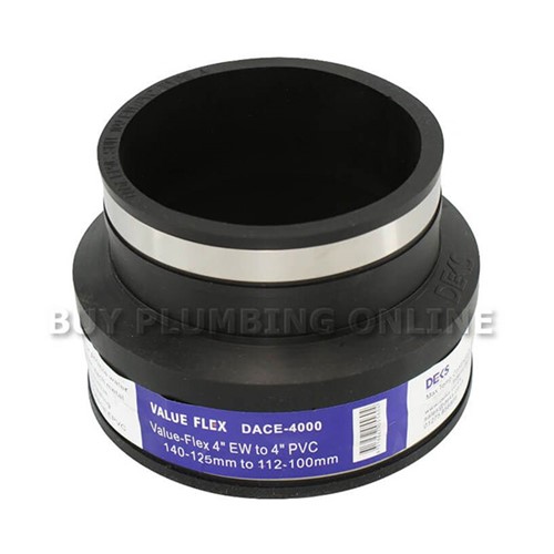 Deks ValueFlex 4" EW to 4" CI/PVC Adaptor Coupling - DACE-4000