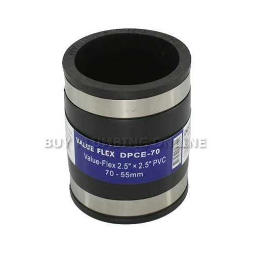 Deks ValueFlex 2.5" x 2.5" PVC Pipe Coupling - DPCE-70