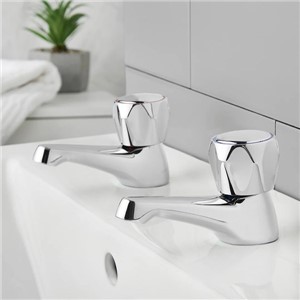 Deva Vitality Round Basin Taps Chrome - VR101