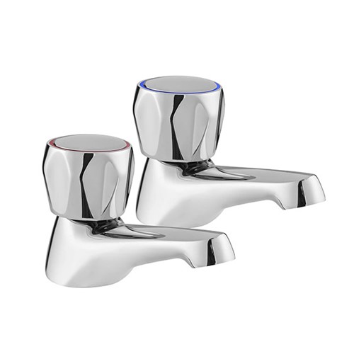 Deva Vitality Round Basin Taps Chrome - VR101