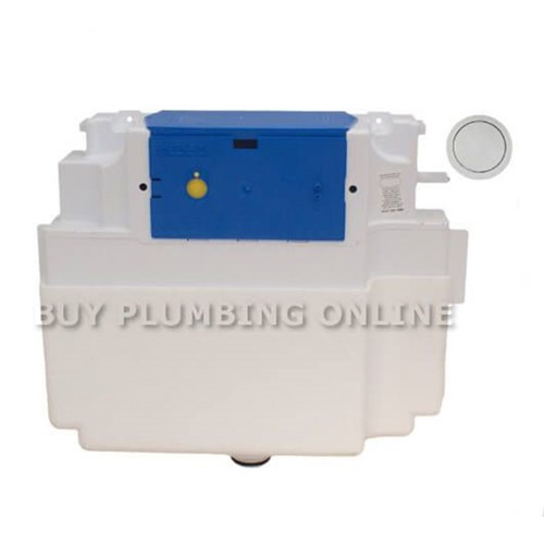 Dudley Vantage Single Flush Concealed Cistern with Jacket & 73.5mm Chrome Plated Round Button - 314408