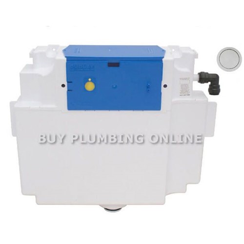 Dudley Vantage Single Flush Concealed Cistern with 73.5mm Chrome Plated Round Button - 319787