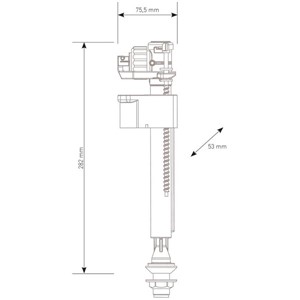 Siamp Compact 1/2" Bottom Inlet Float Valve - 367039