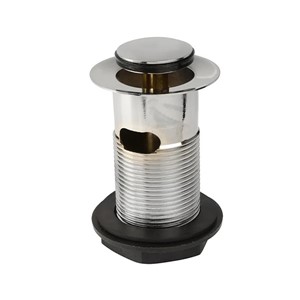 Epson Brass Body Slotted Spring Clicker Basin Waste - Chrome