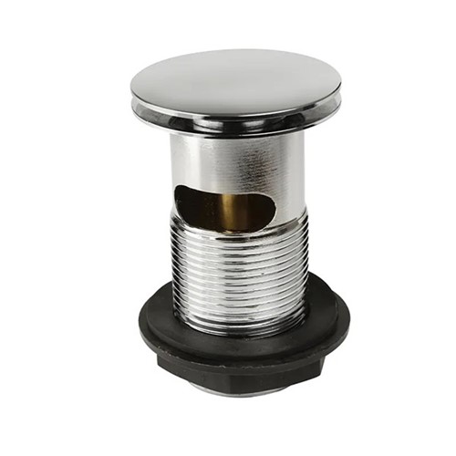 Epson Brass Body Unslotted Mushroom Clicker Basin Waste - Chrome