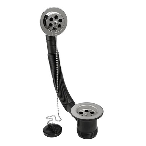 Epson Combi Plastic Body & Poly Plug Bath Waste  - Chrome - 368179