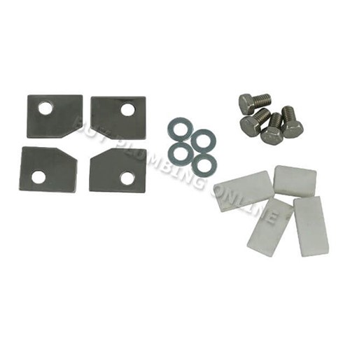 Dunsley Highlander Stove Glass Retainer Tabs with Screws - 02032