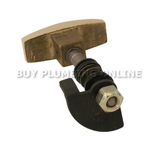 Dunsley Highlander 8 & 10 Stove Door Knob Handle Assembly Brass - 02365