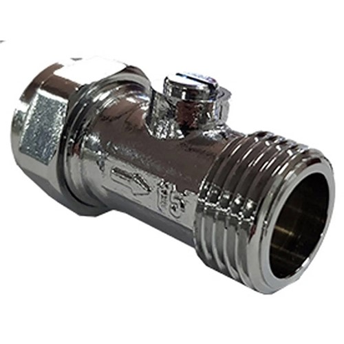 Embrass 15mm x 1/2" Flat Faced Isolating Valve Chrome - 304621