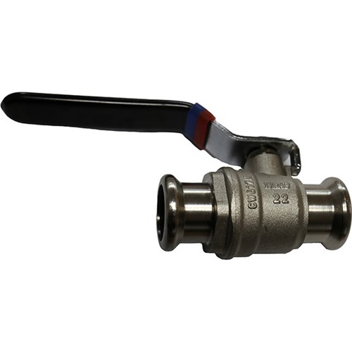 Flowflex Press 22mm Lever Arm Ballvalve - Chrome