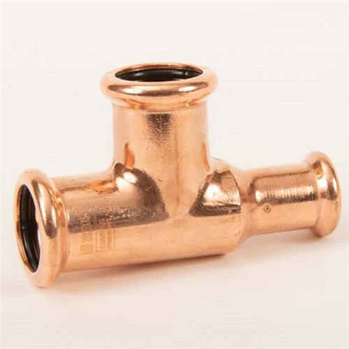 Flowflex Gas Copper Press 28 x 28 x 22mm Reduced Branch Tee