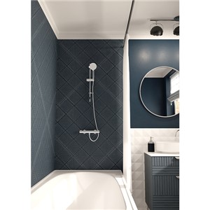 Express Enzo Thermostatic Shower with Round Riser Kit - Chrome