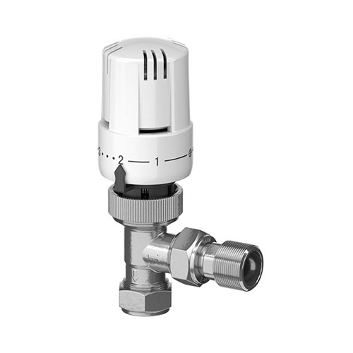 EPH 15mm Angled Thermostatic Radiator Valve White / Chrome - CTRV15